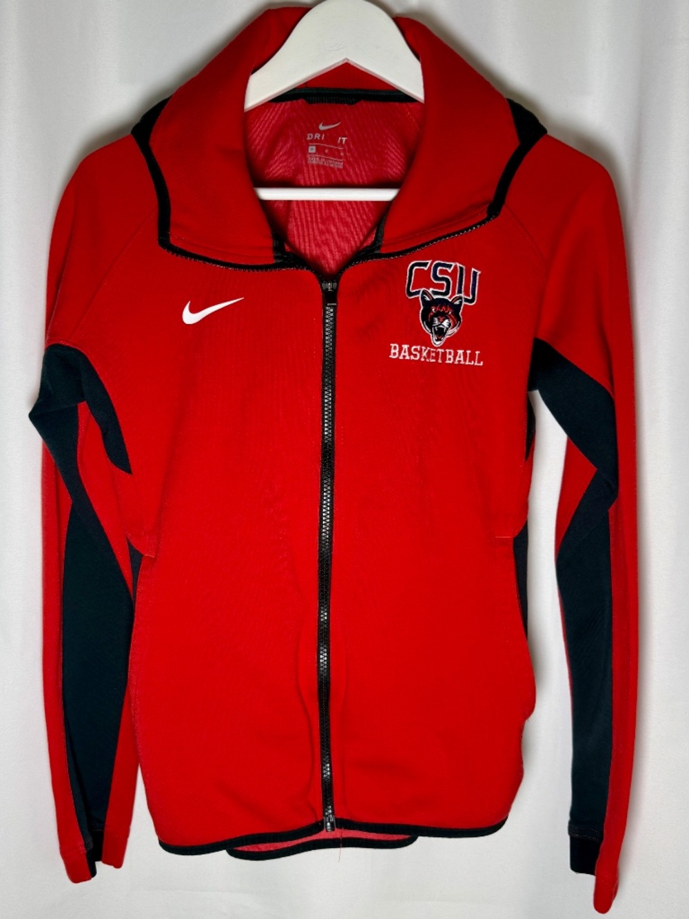 Nike Women's Dri-FIT Red Black 2 Piece Sweatsuit Set Size Medium (UPDATED) - Picture 2 of 13